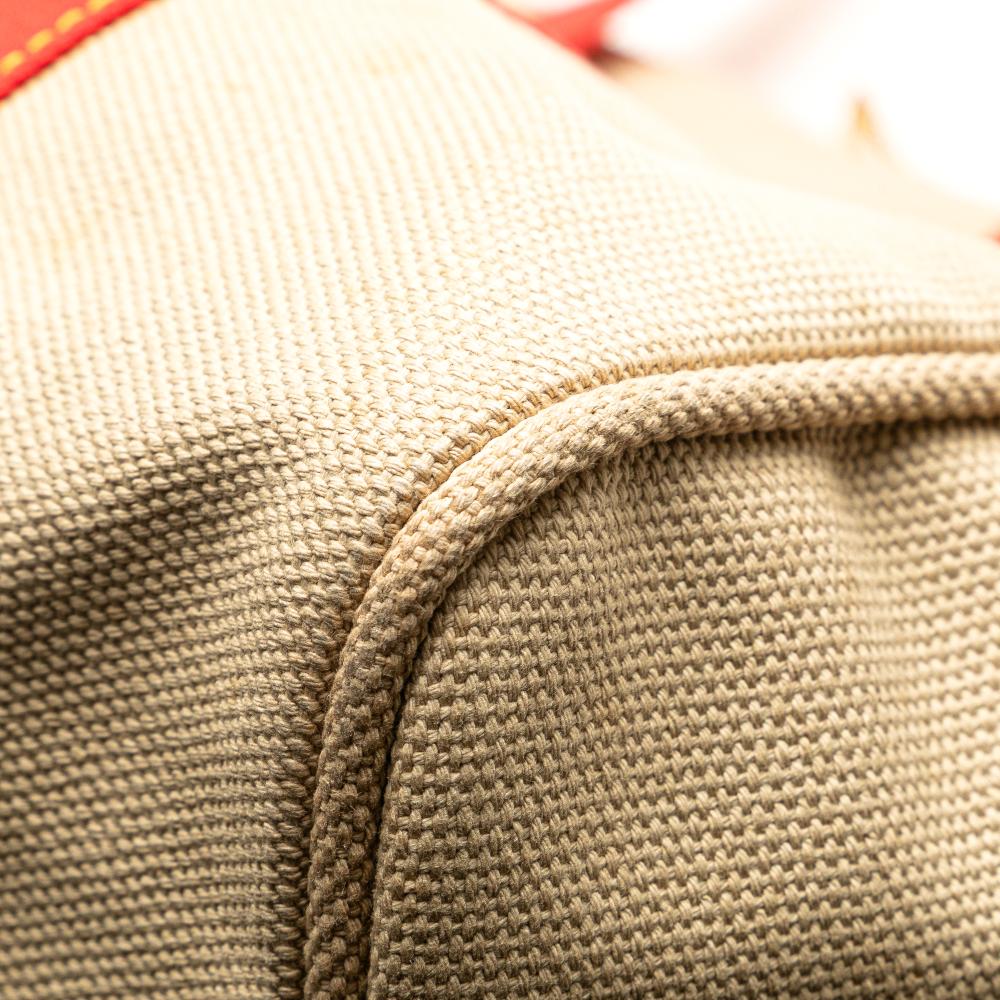 Louis Vuitton B Louis Vuitton Brown Beige Canvas Fabric LV Cup Antigua Sac Weekend France