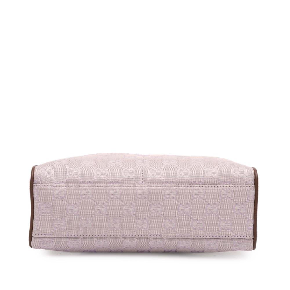 Gucci AB Gucci Purple Light Purple Canvas Fabric GG Shoulder Bag Italy