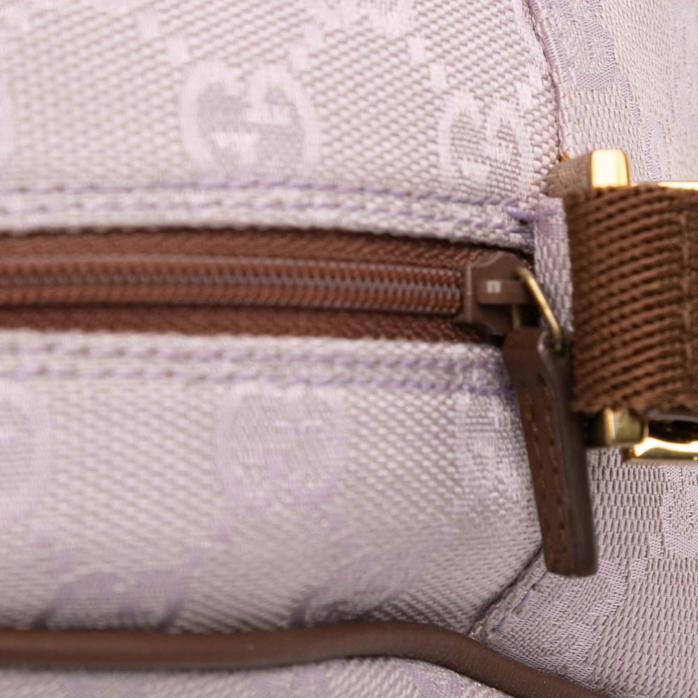 Gucci AB Gucci Purple Light Purple Canvas Fabric GG Shoulder Bag Italy