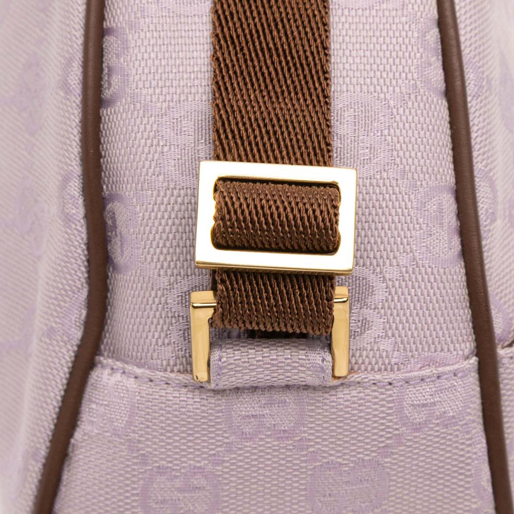 Gucci AB Gucci Purple Light Purple Canvas Fabric GG Shoulder Bag Italy