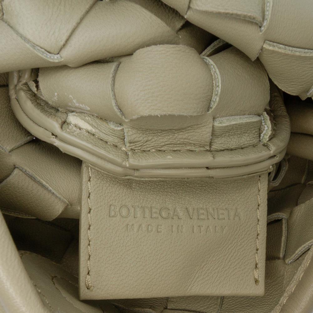 Bottega Veneta B Bottega Veneta Brown Taupe Lambskin Leather Leather Baby Lambskin Intrecciato Sardine Italy