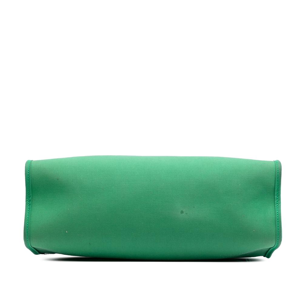 Hermès B Hermès Green with Black Canvas Fabric Toile Herbag Zip 31 France