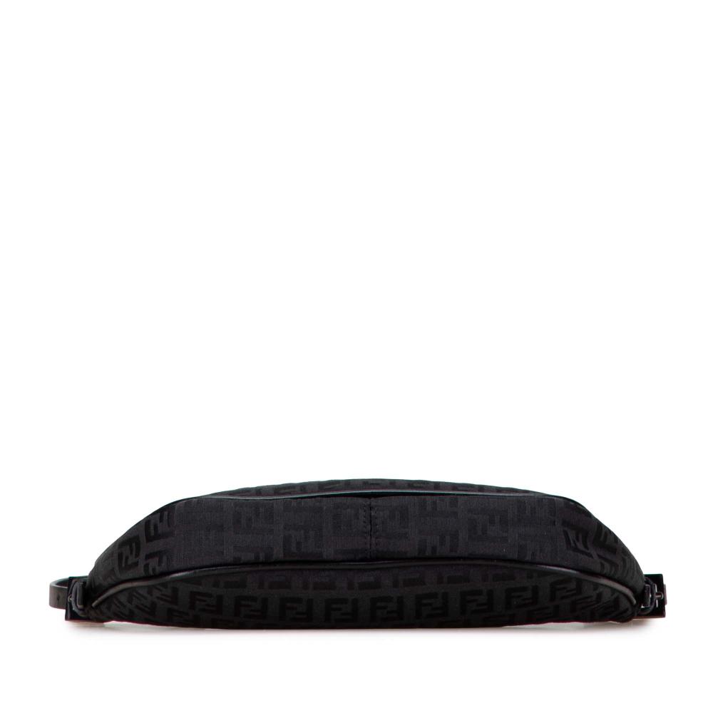 Fendi B Fendi Black Canvas Fabric Zucchino Pochette Italy