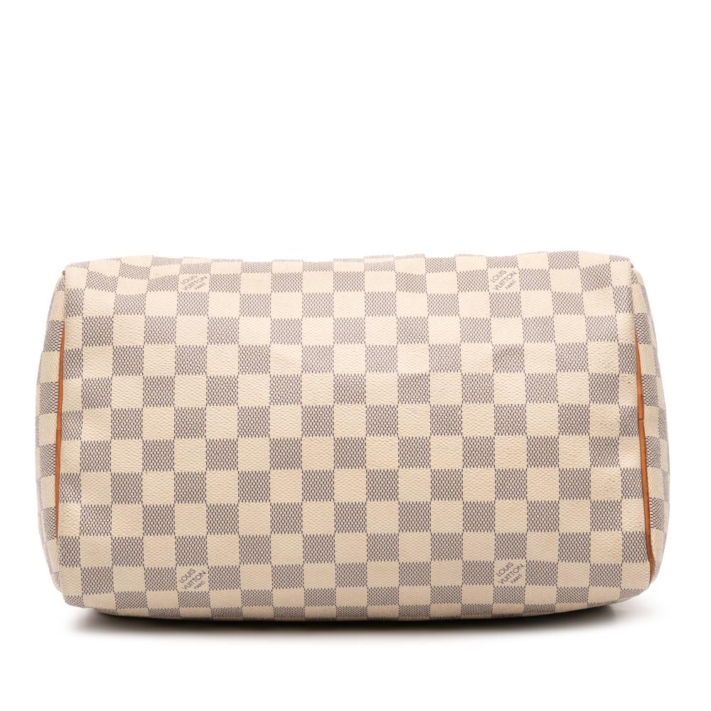 Louis Vuitton B Louis Vuitton White Damier Canvas Fabric Damier Azur Speedy 30 France
