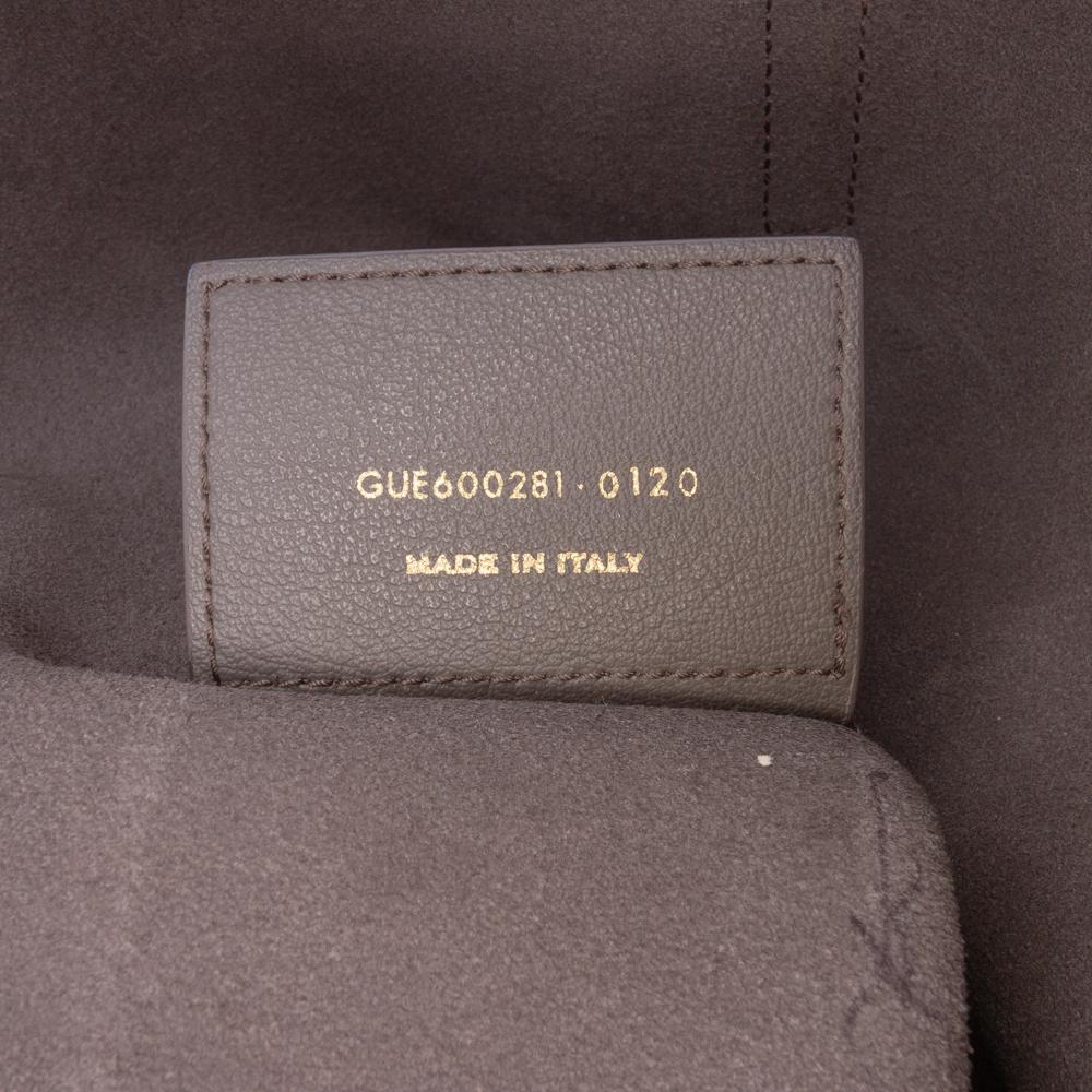 Saint Laurent B Saint Laurent Gray Dark Gray Calf Leather Large East West Shopping Tote Italy