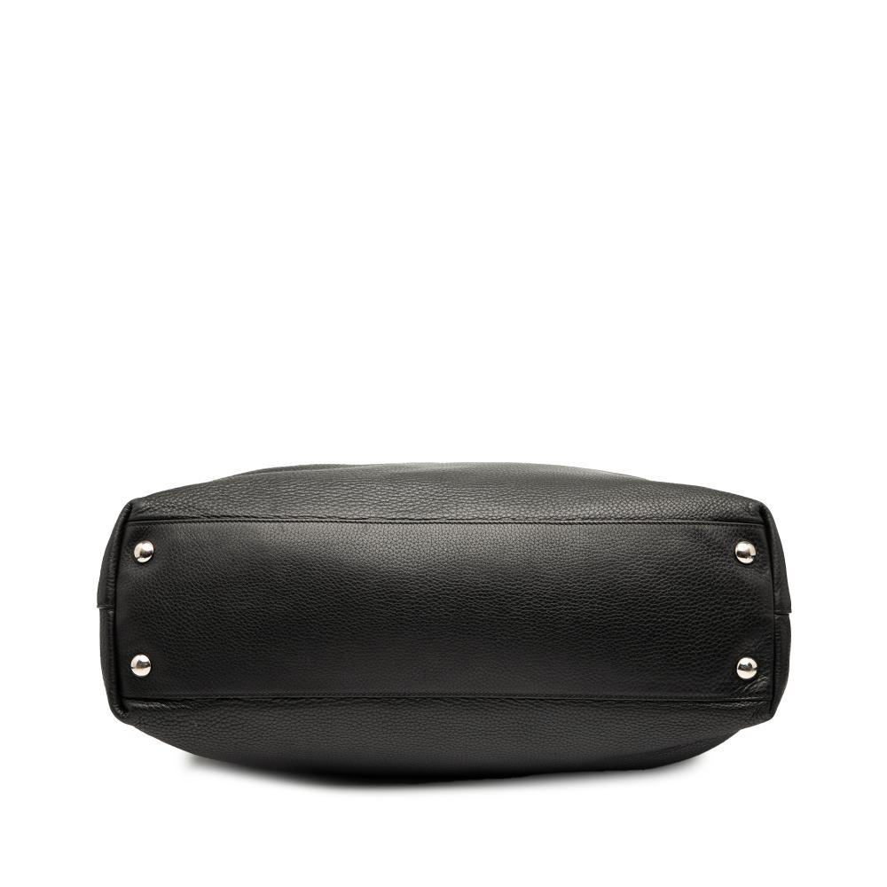 Gucci B Gucci Black Calf Leather Soho Open Tote Italy