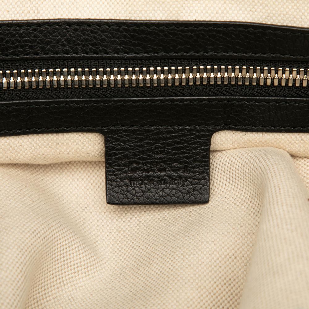 Gucci B Gucci Black Calf Leather Soho Open Tote Italy