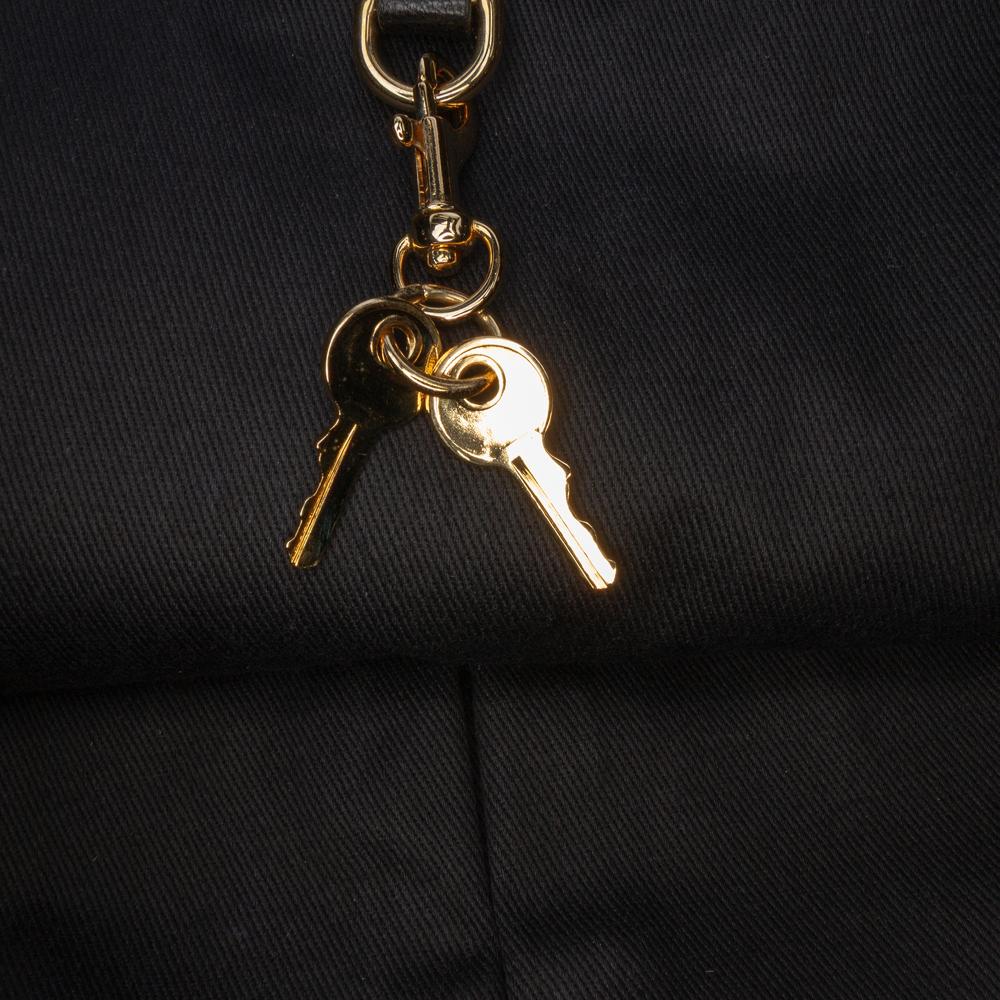 Dolce&Gabbana B Dolce & Gabbana Brown with Black Pony Hair Natural Material Leopard Print Chain Tote Italy