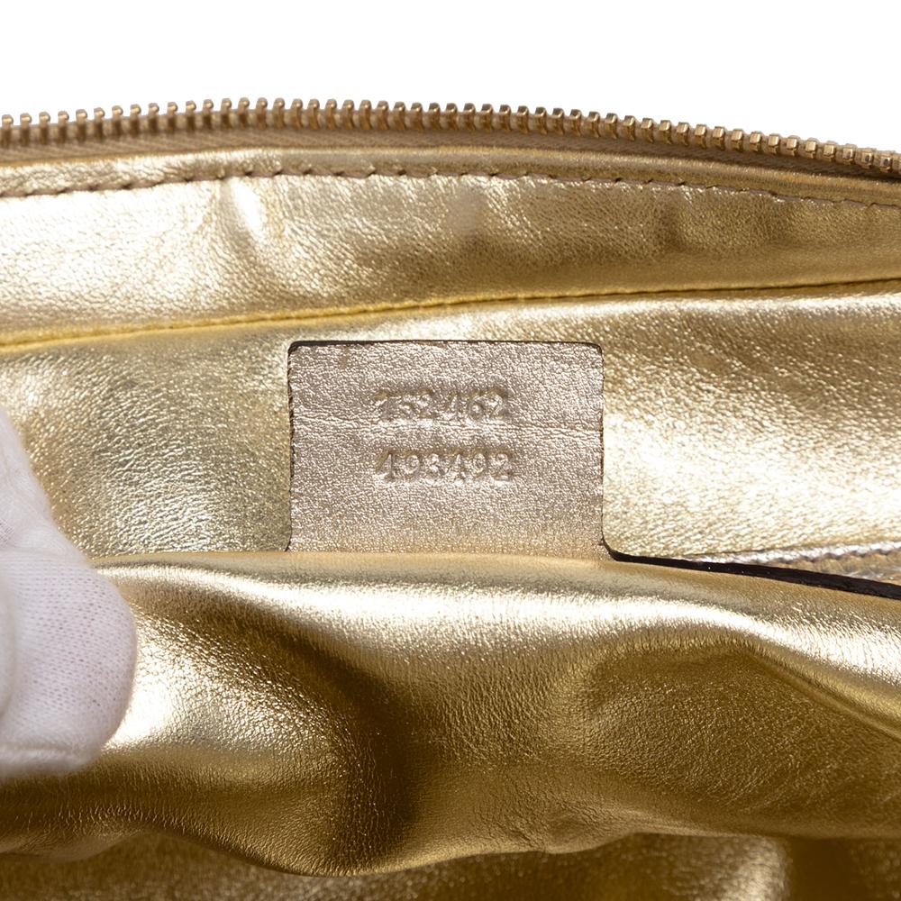 Gucci B Gucci White with Silver Calf Leather Small Web Capri Shoulder Bag Italy