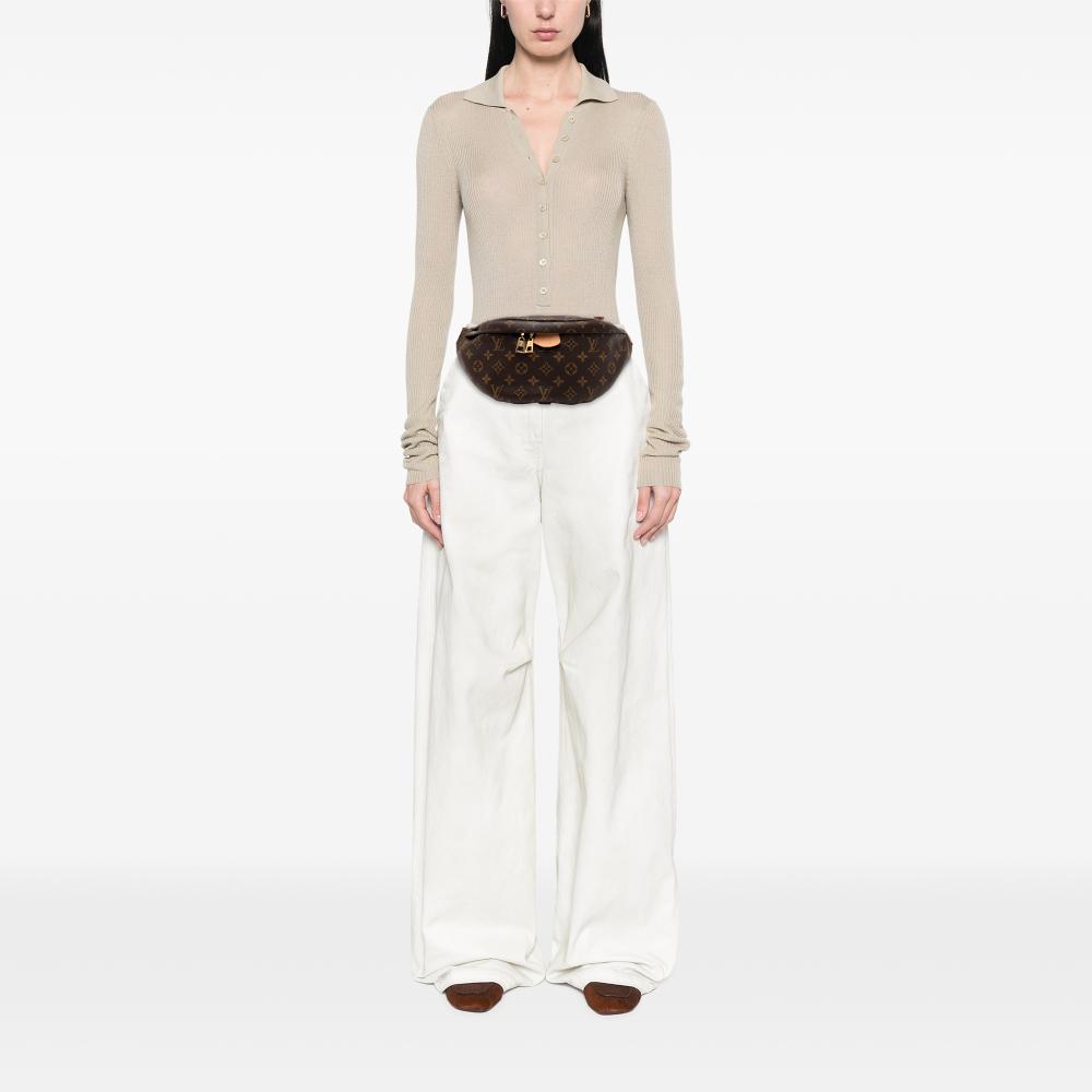 Louis Vuitton B Louis Vuitton Brown Monogram Canvas Fabric Monogram Bumbag France