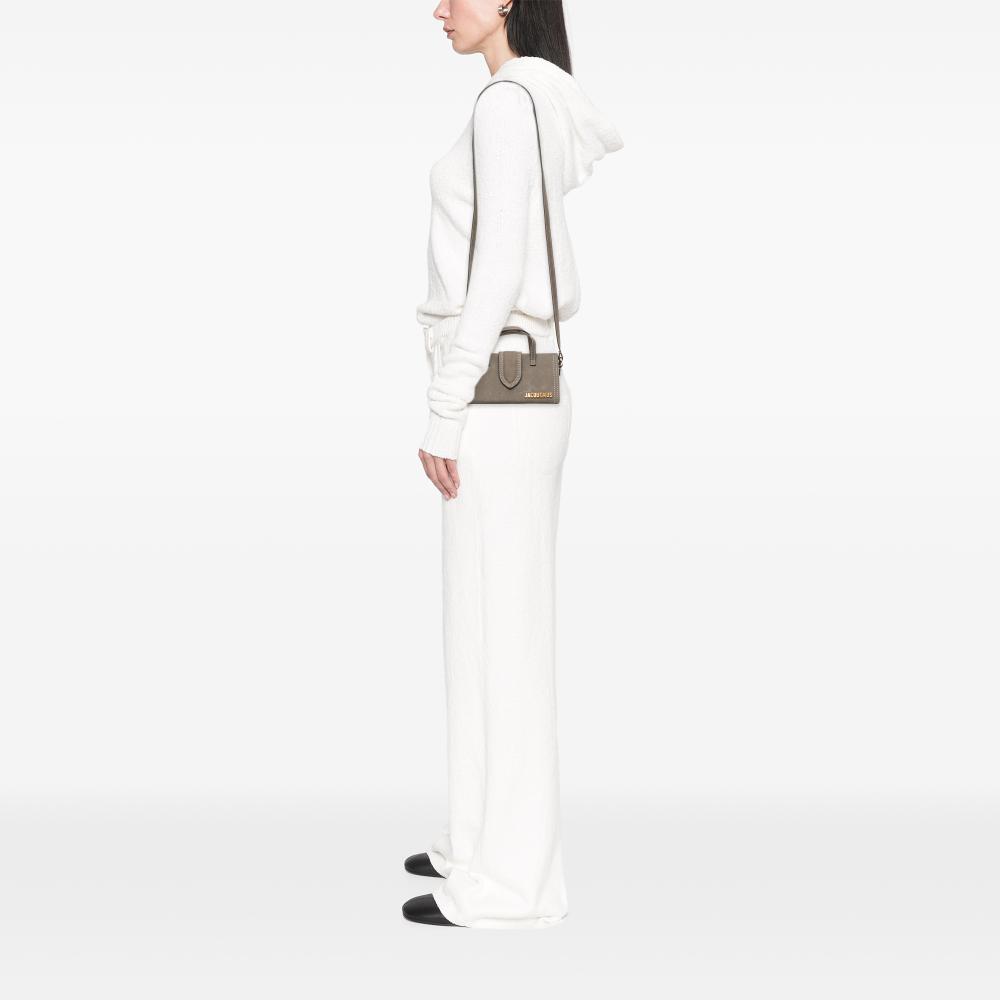 Jacquemus B Jacquemus Brown Taupe Suede Leather Le Porte Lunettes Bag Spain