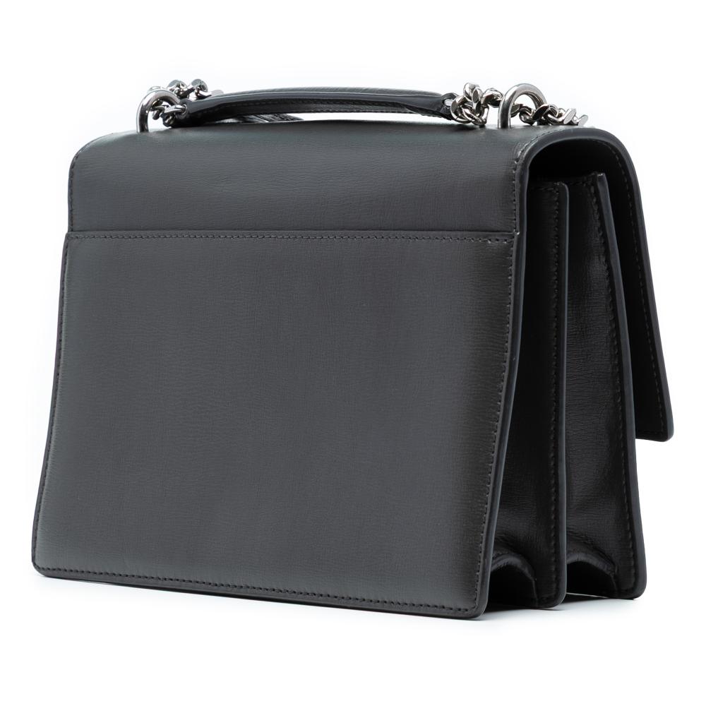 Saint Laurent AB Saint Laurent Black Smooth Leather Leather Medium Monogram Sunset Crossbody Italy