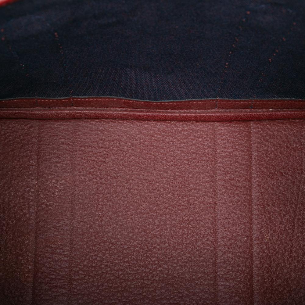 Hermès AB Hermès Blue Navy with Red Dark Red Canvas Fabric Toile and Negonda Garden Party 36 France