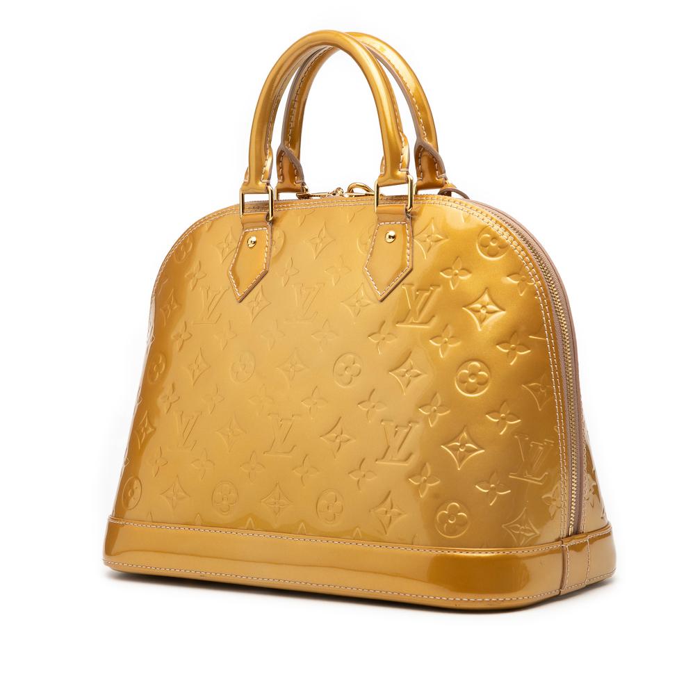Louis Vuitton B Louis Vuitton Gold Vernis Leather Leather Monogram Vernis Alma PM France