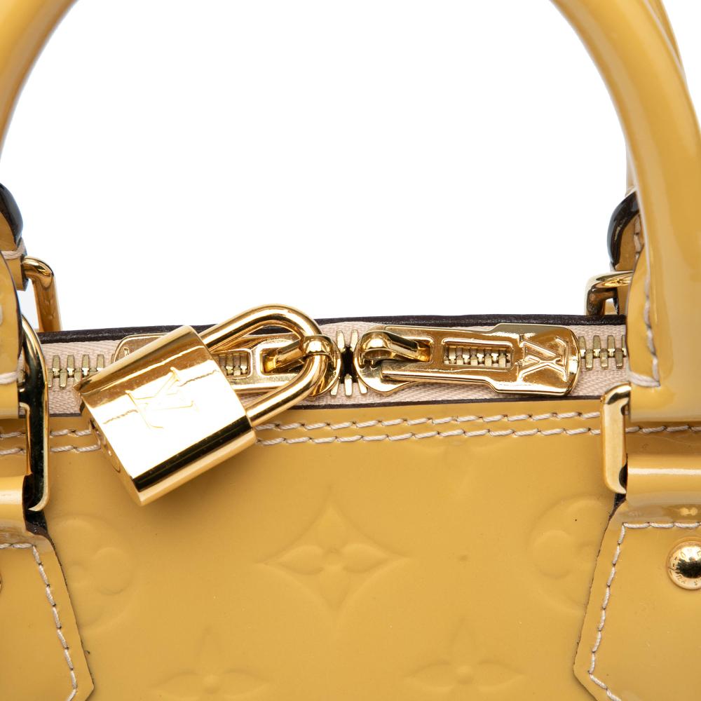 Louis Vuitton B Louis Vuitton Brown Beige Vernis Leather Leather Monogram Vernis Alma PM France