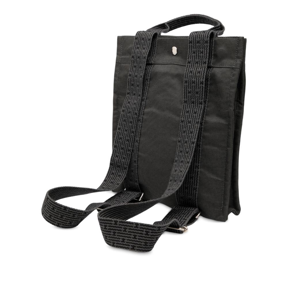Hermès AB Hermès Gray Canvas Fabric Herline Backpack PM France
