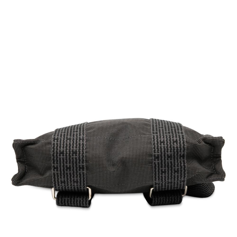 Hermès AB Hermès Gray Canvas Fabric Herline Backpack PM France