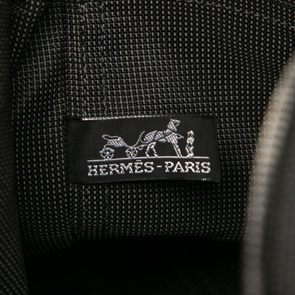 Hermès AB Hermès Gray Canvas Fabric Herline Backpack PM France