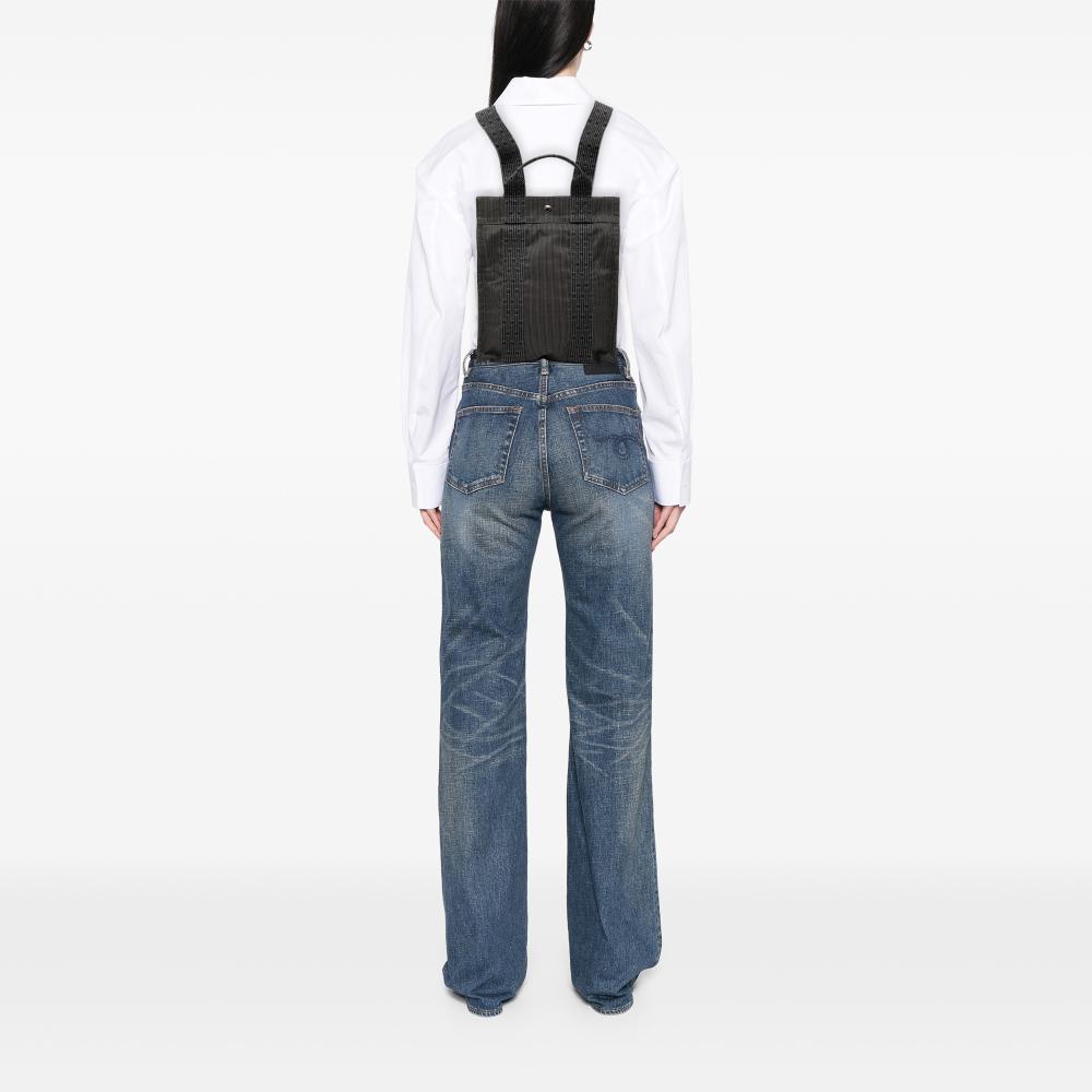 Hermès AB Hermès Gray Canvas Fabric Herline Backpack PM France