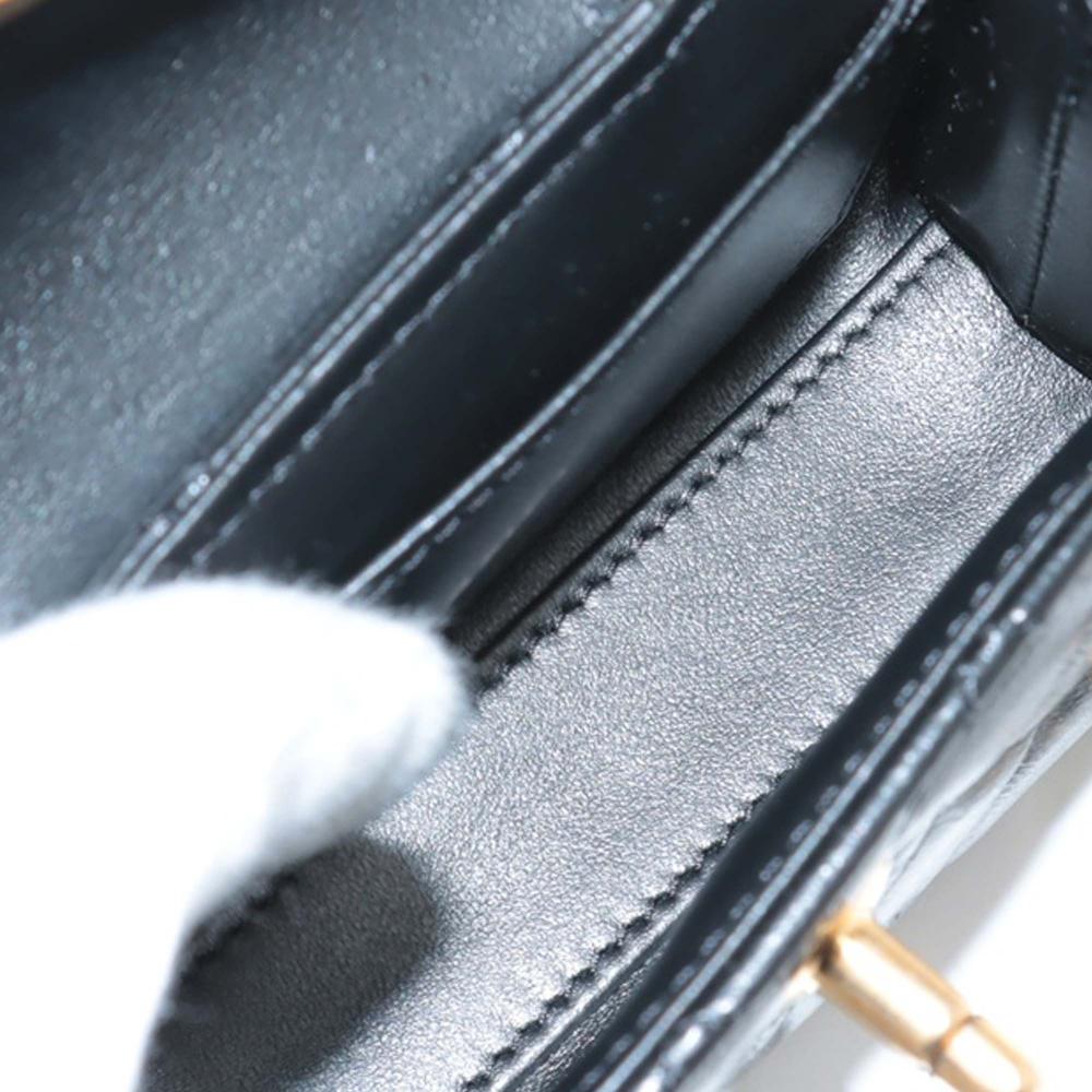 Chanel AB Chanel Black Calf Leather Mini Nano Aged skin Kelly Shopper Bag France