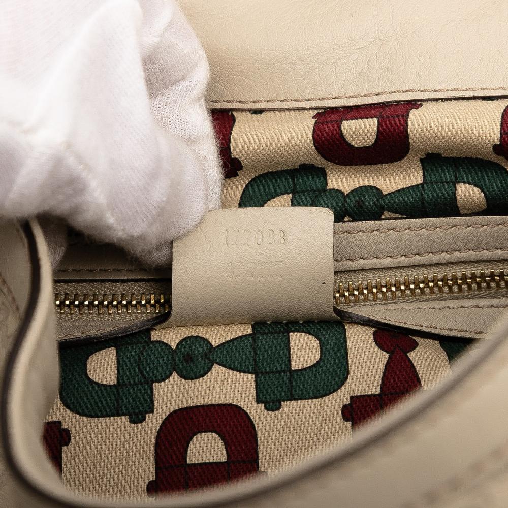 Gucci B Gucci Brown Beige Calf Leather Large Guccissima Indy Hobo Italy