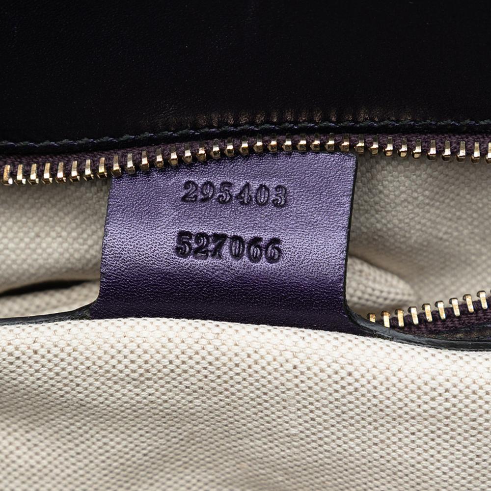 Gucci AB Gucci Purple Violet Patent Leather Leather Large Guccissima Patent Emily Shoulder Bag Italy