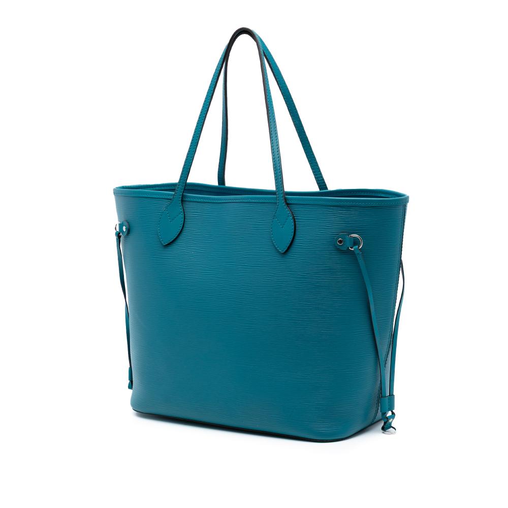 Louis Vuitton AB Louis Vuitton Blue Turquoise Epi Leather Leather Epi Neverfull MM France