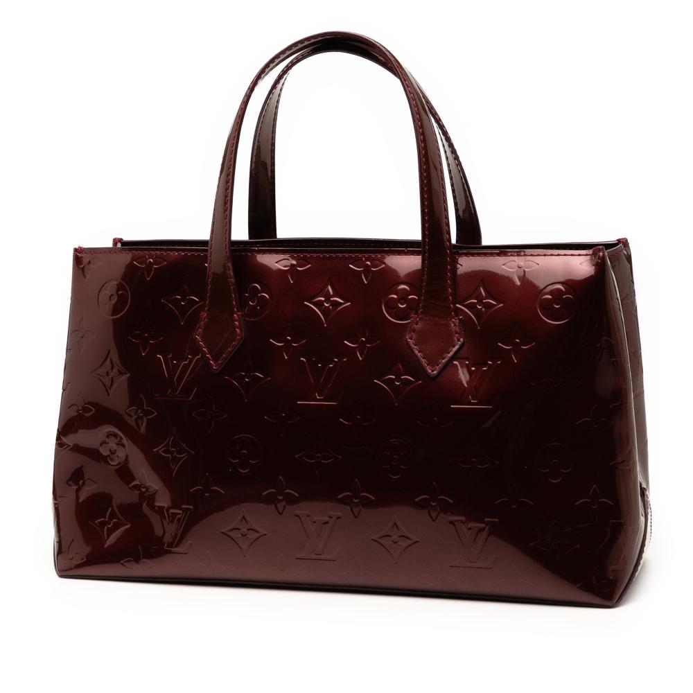 Louis Vuitton B Louis Vuitton Red Burgundy Vernis Leather Leather Monogram Vernis Wilshire PM France