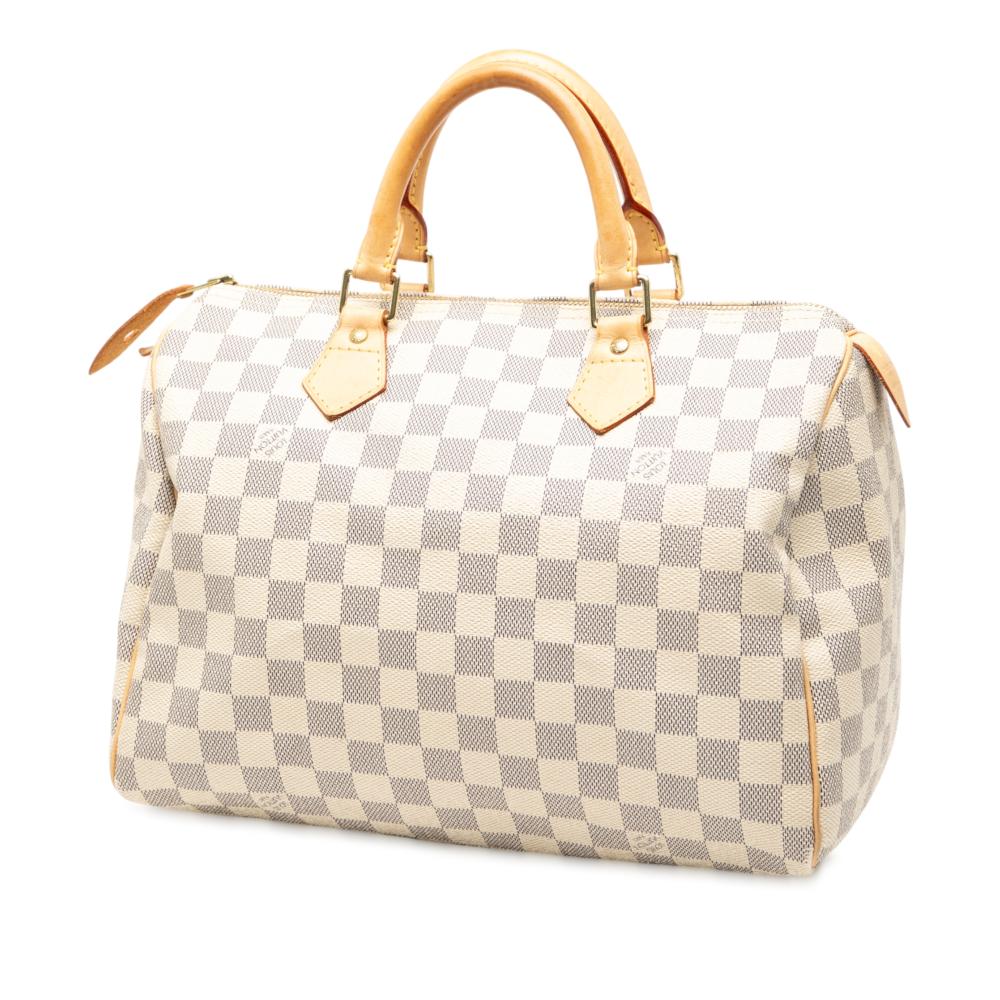 Louis Vuitton B Louis Vuitton White Damier Canvas Fabric Damier Azur Speedy 30 France