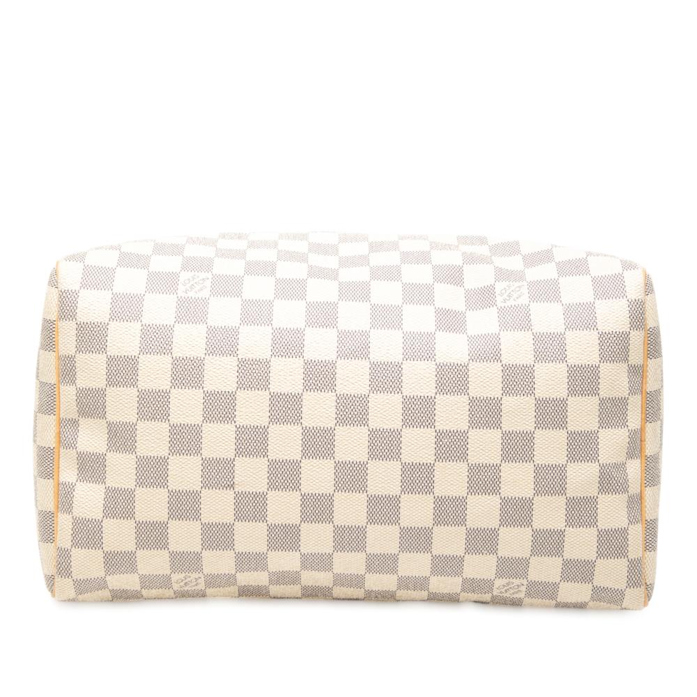 Louis Vuitton B Louis Vuitton White Damier Canvas Fabric Damier Azur Speedy 30 France