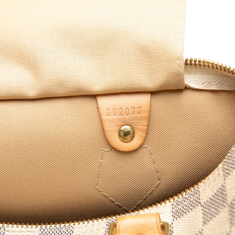 Louis Vuitton B Louis Vuitton White Damier Canvas Fabric Damier Azur Speedy 30 France