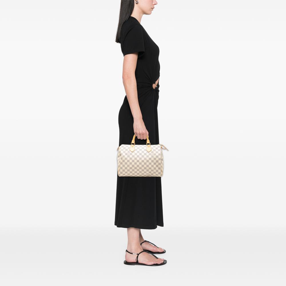 Louis Vuitton B Louis Vuitton White Damier Canvas Fabric Damier Azur Speedy 30 France