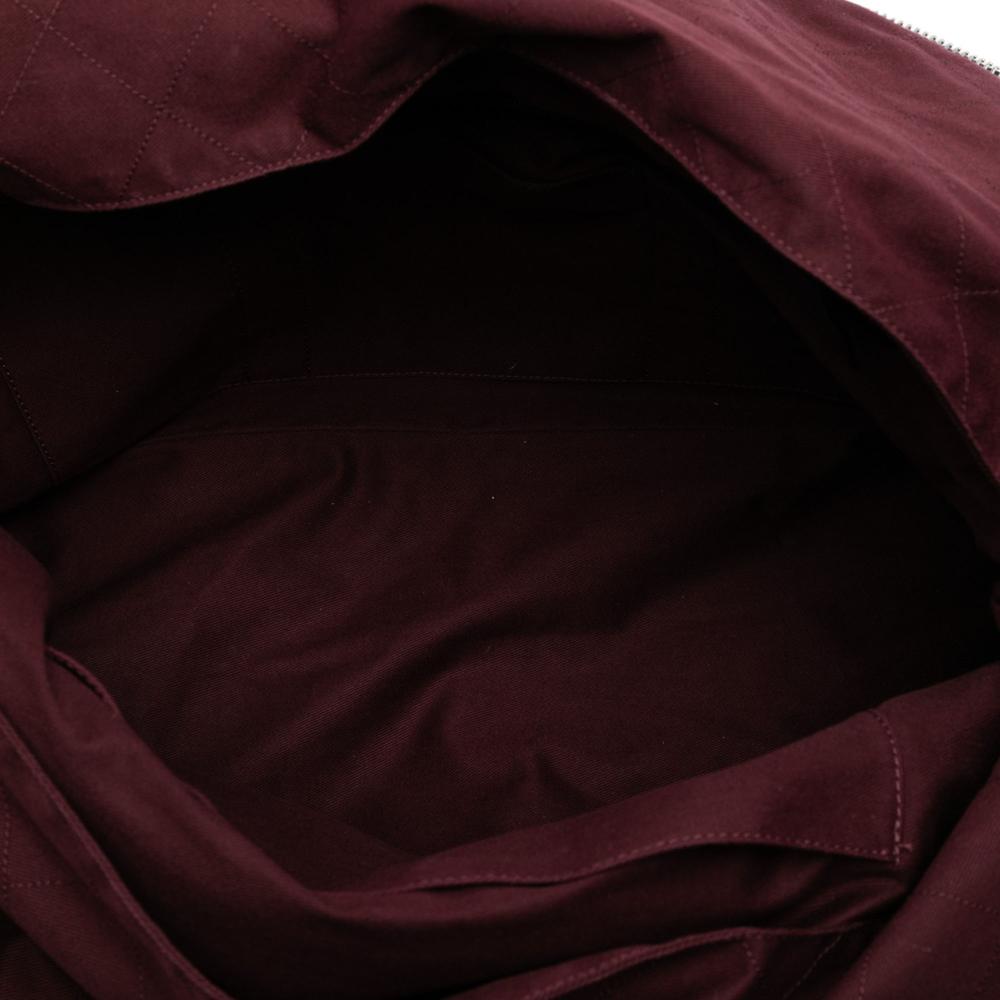 Chanel B Chanel Black Coated Canvas Fabric XL Quilted Horizontal Sport Weekender Italy