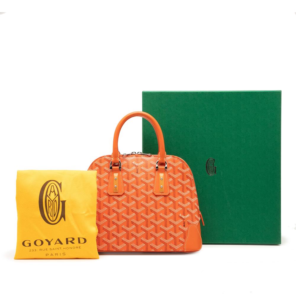 Goyard B Goyard Orange Coated Canvas Fabric Goyardine Vendome Mini France