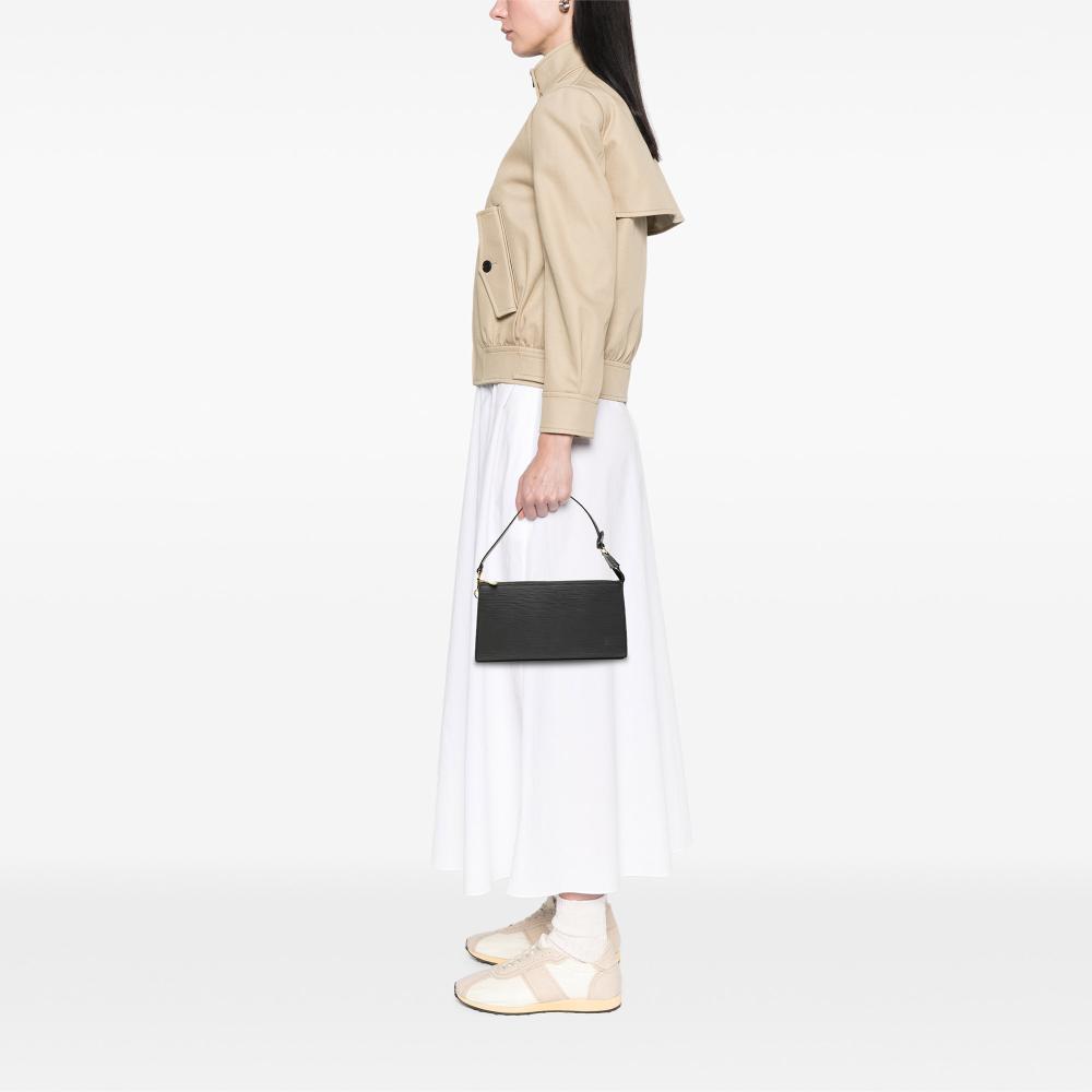 Louis Vuitton B Louis Vuitton Black Epi Leather Leather Epi Pochette Accessoires France