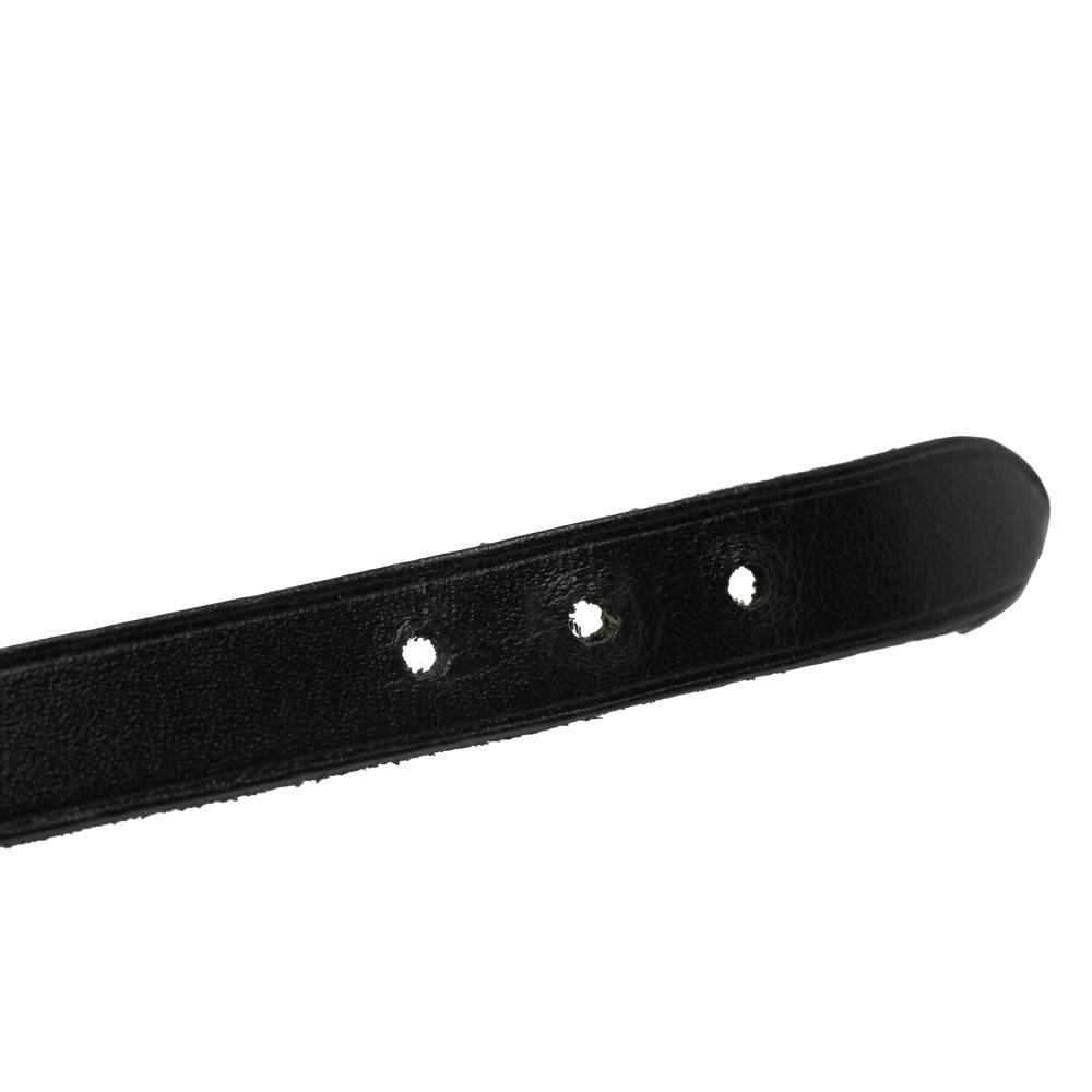 Hermès B Hermès Black with Silver Calf Leather Swift Api II Double Tour Bracelet France