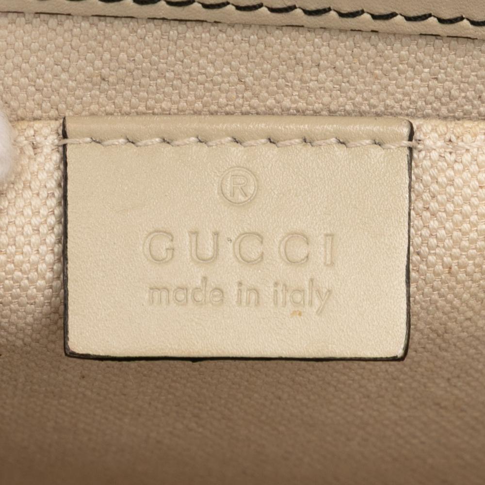 Gucci B Gucci Brown Beige Canvas Fabric Small GG Emily Crossbody Italy