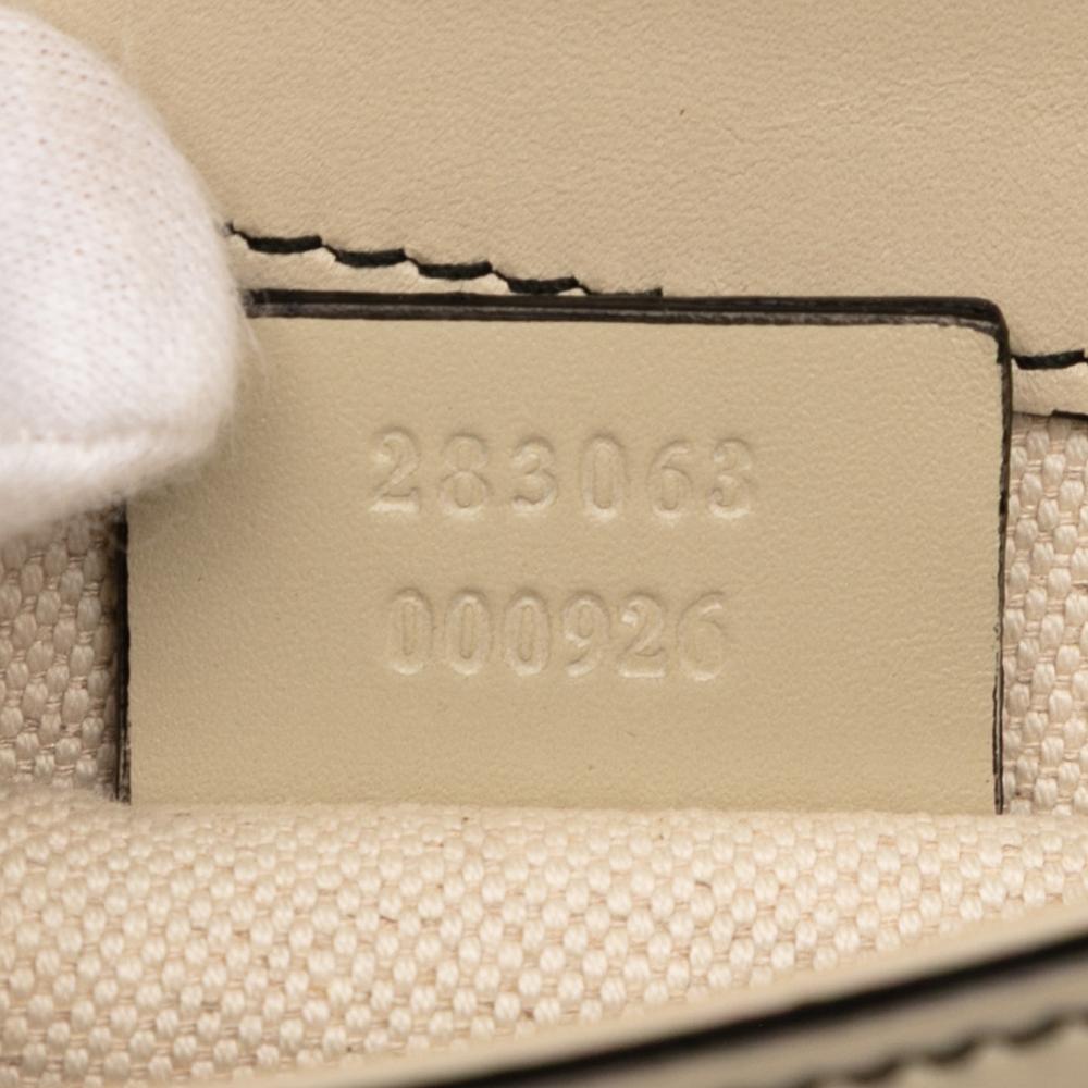 Gucci B Gucci Brown Beige Canvas Fabric Small GG Emily Crossbody Italy