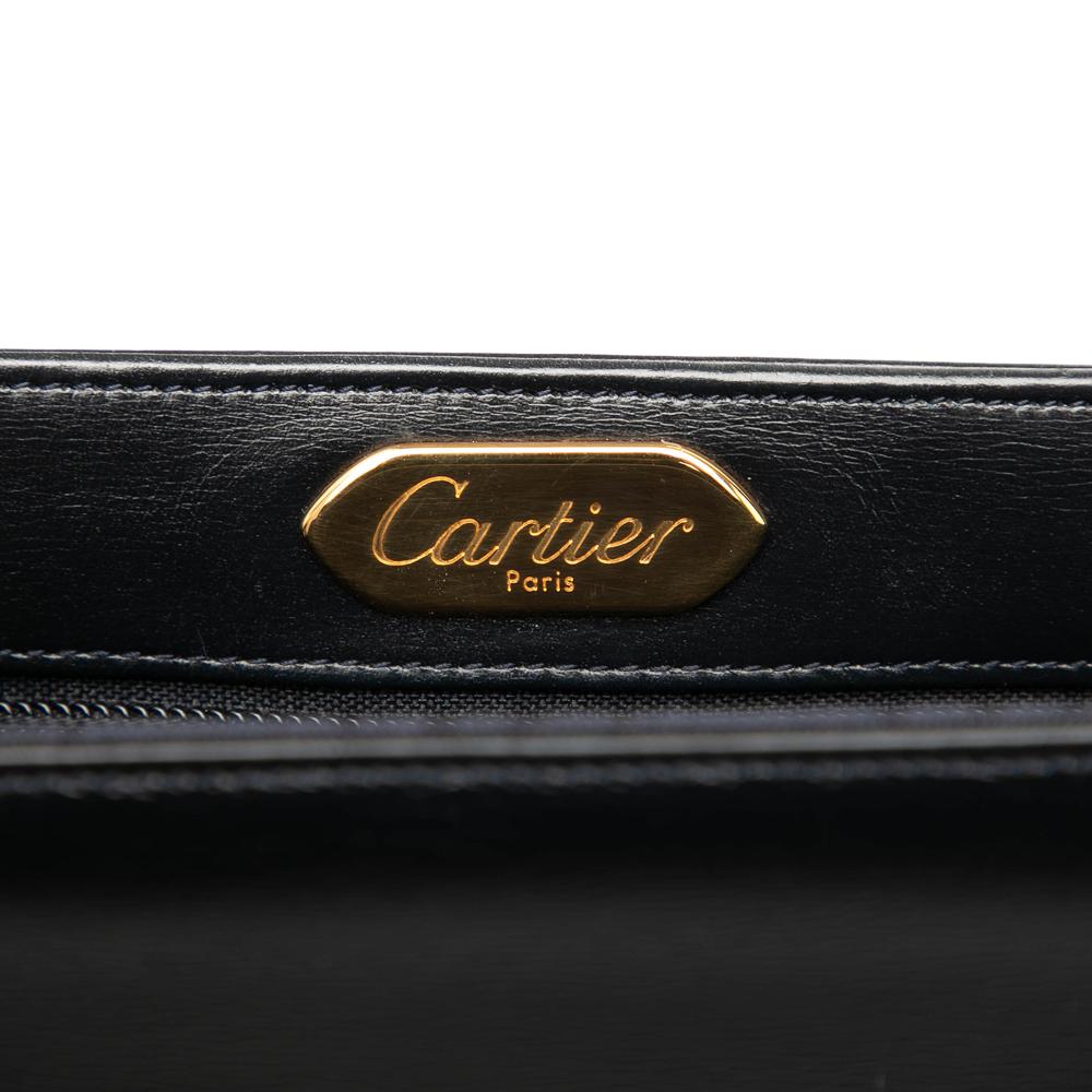 Cartier B Cartier Black Calf Leather Sapphire Line Crossbody France