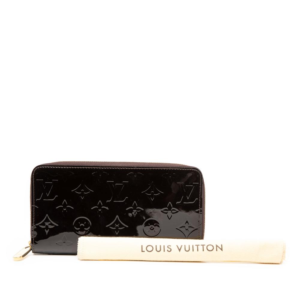 Louis Vuitton B Louis Vuitton Purple Vernis Leather Leather Monogram Vernis Zippy Long Wallet Spain