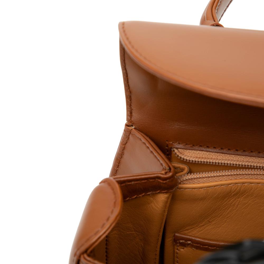 Gucci B Gucci Brown Calf Leather Smooth skin Lady Lock Satchel Italy