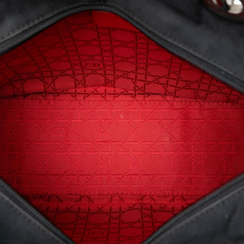 Christian Dior AB Dior Black Nylon Fabric Large Cannage Lady Dior Italy