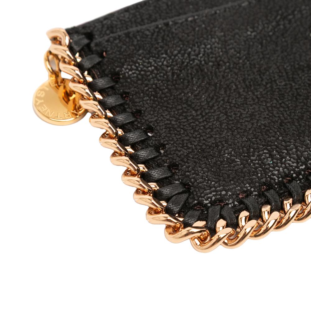 Stella McCartney AB Stella McCartney Black Polyester Fabric Falabella Shaggy Deer Card Holder Italy