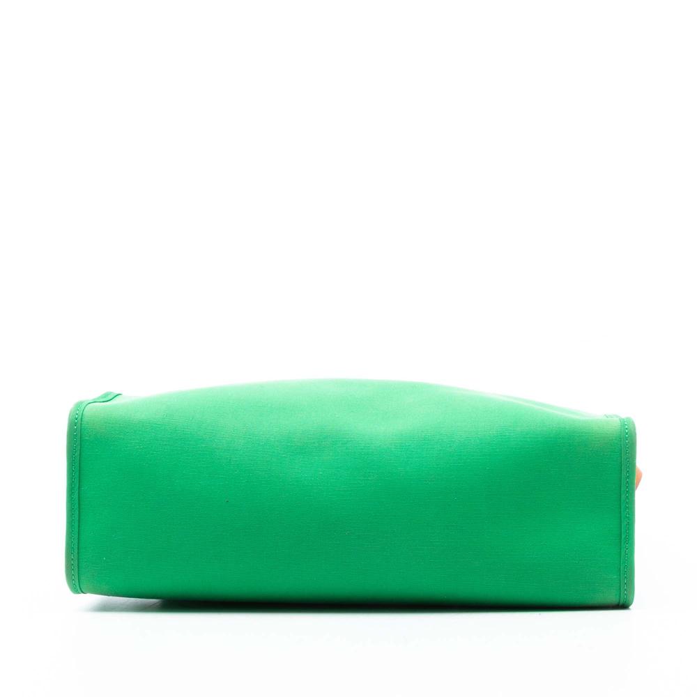 Hermès B Hermès Green with Brown Canvas Fabric Toile Herbag Zip 31 France