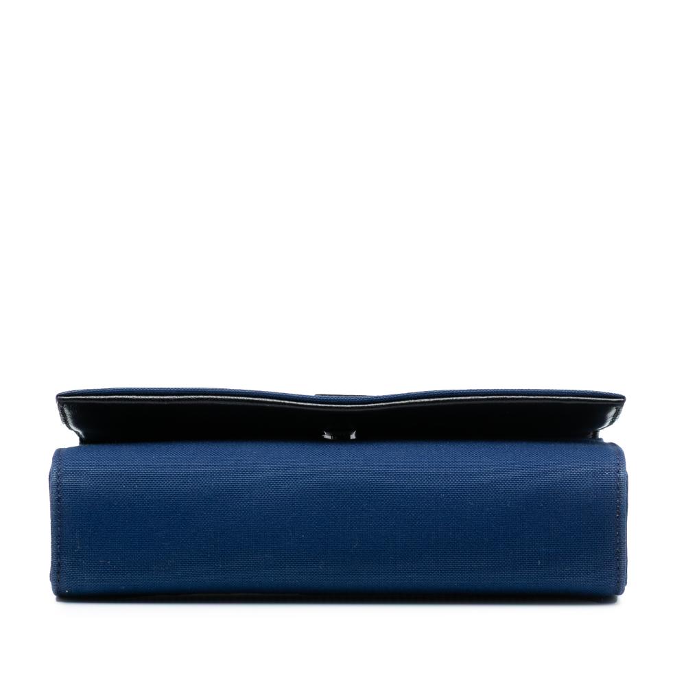 Saint Laurent B Saint Laurent Blue Canvas Fabric Small Star Embroidered Monogram Kate Crossbody Italy