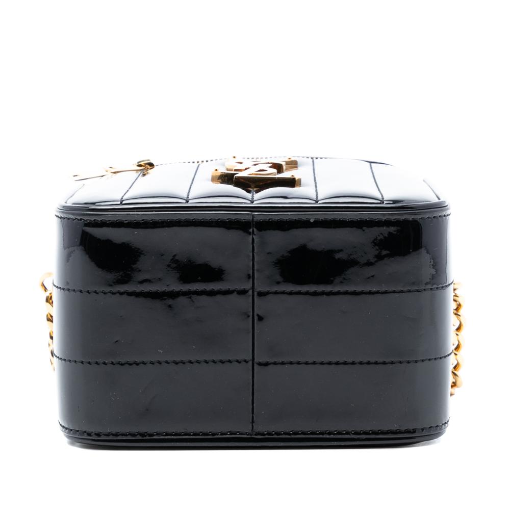 Saint Laurent B Saint Laurent Black Patent Leather Leather Patent Vicky Vanity Bag Italy