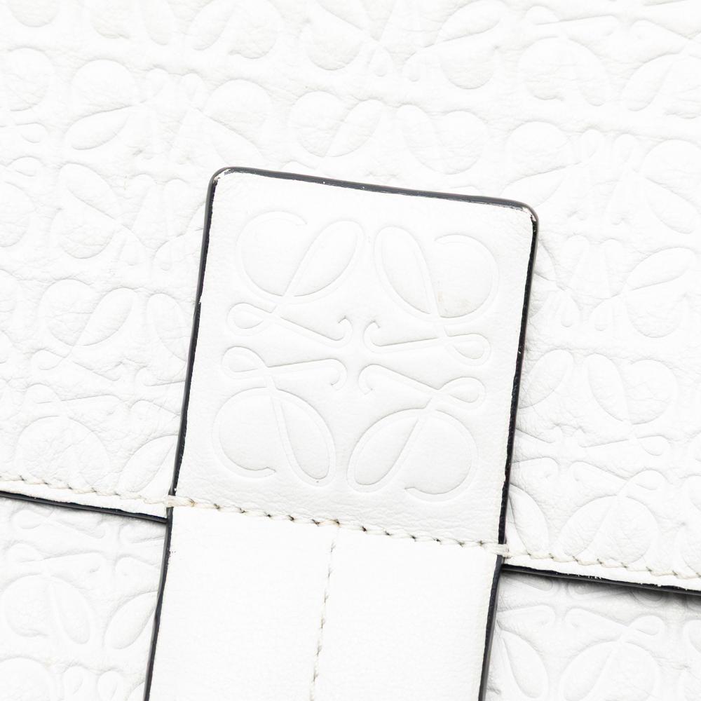 Loewe B LOEWE White Calf Leather Repeat Anagram Avenue Crossbody Spain