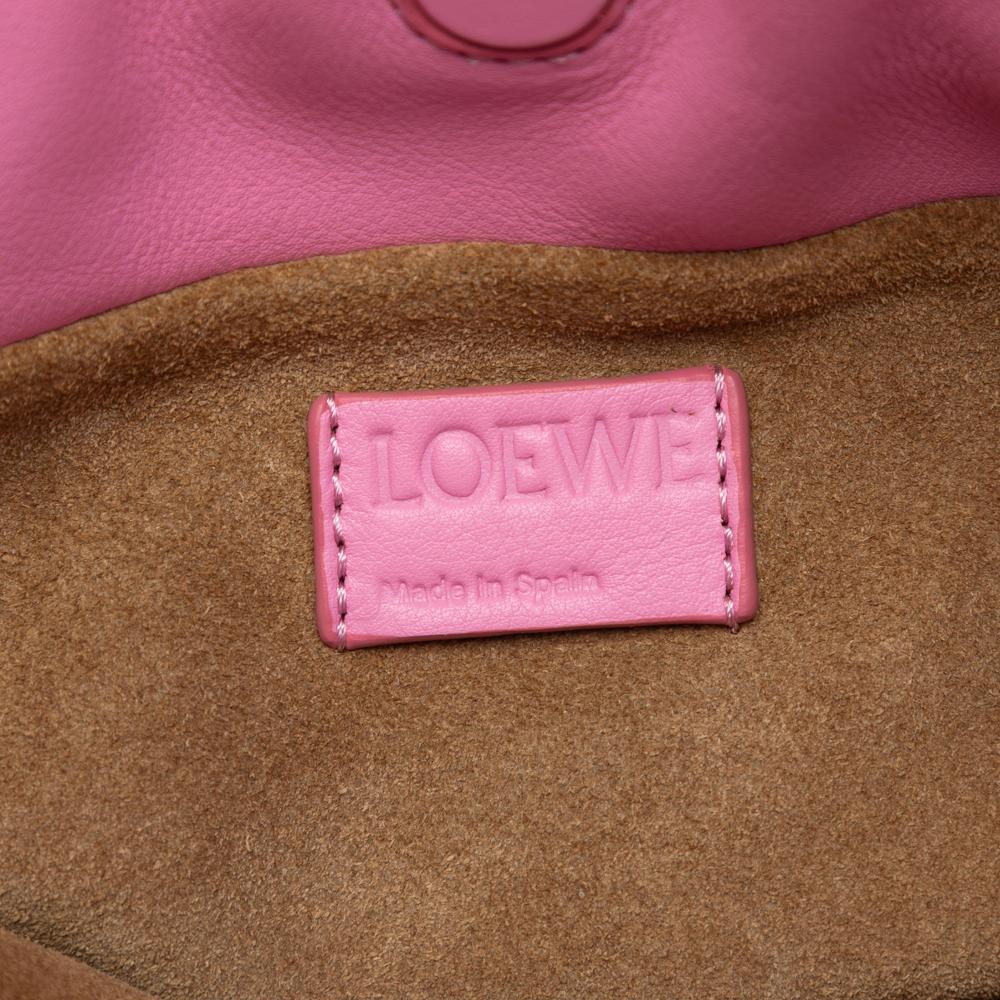 Loewe Pink Hot Pink Nappa Leather Leather Paula Ibiza Mini Petal Nappa Flamenco Knot Crossbody Spain