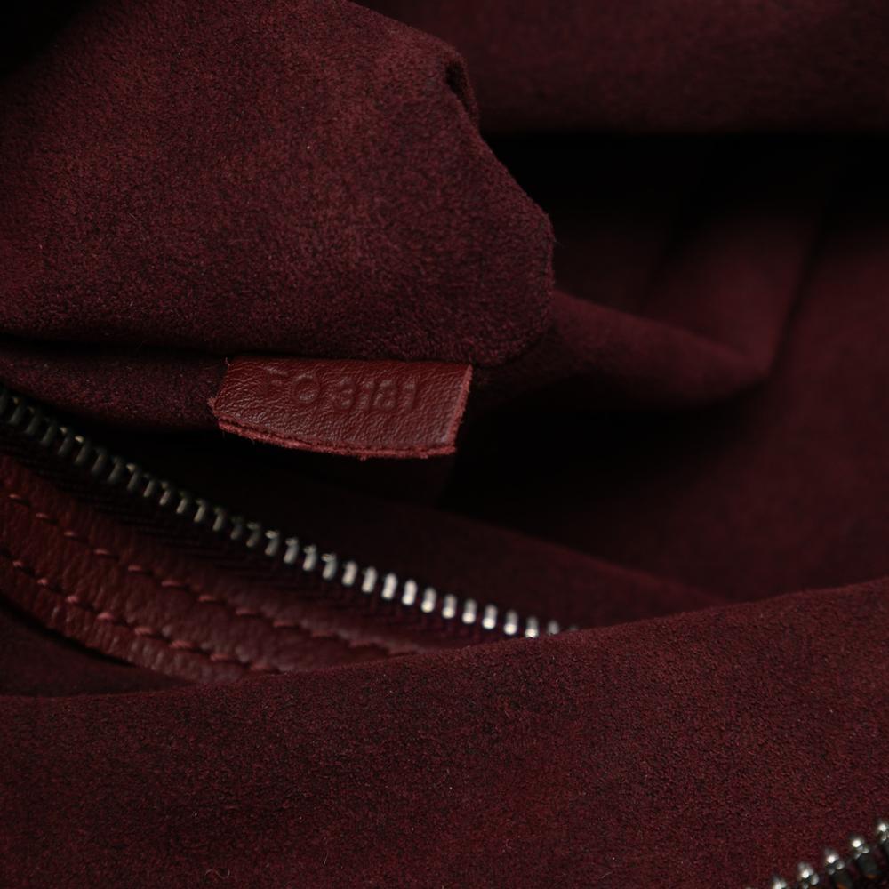 Louis Vuitton B Louis Vuitton Red Burgundy Lambskin Leather Leather Monogram Antheia Ixia MM Italy