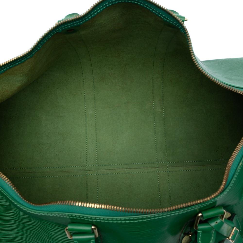 Louis Vuitton B Louis Vuitton Green Epi Leather Leather Epi Keepall 55 France